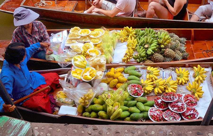越南水上市场——水果